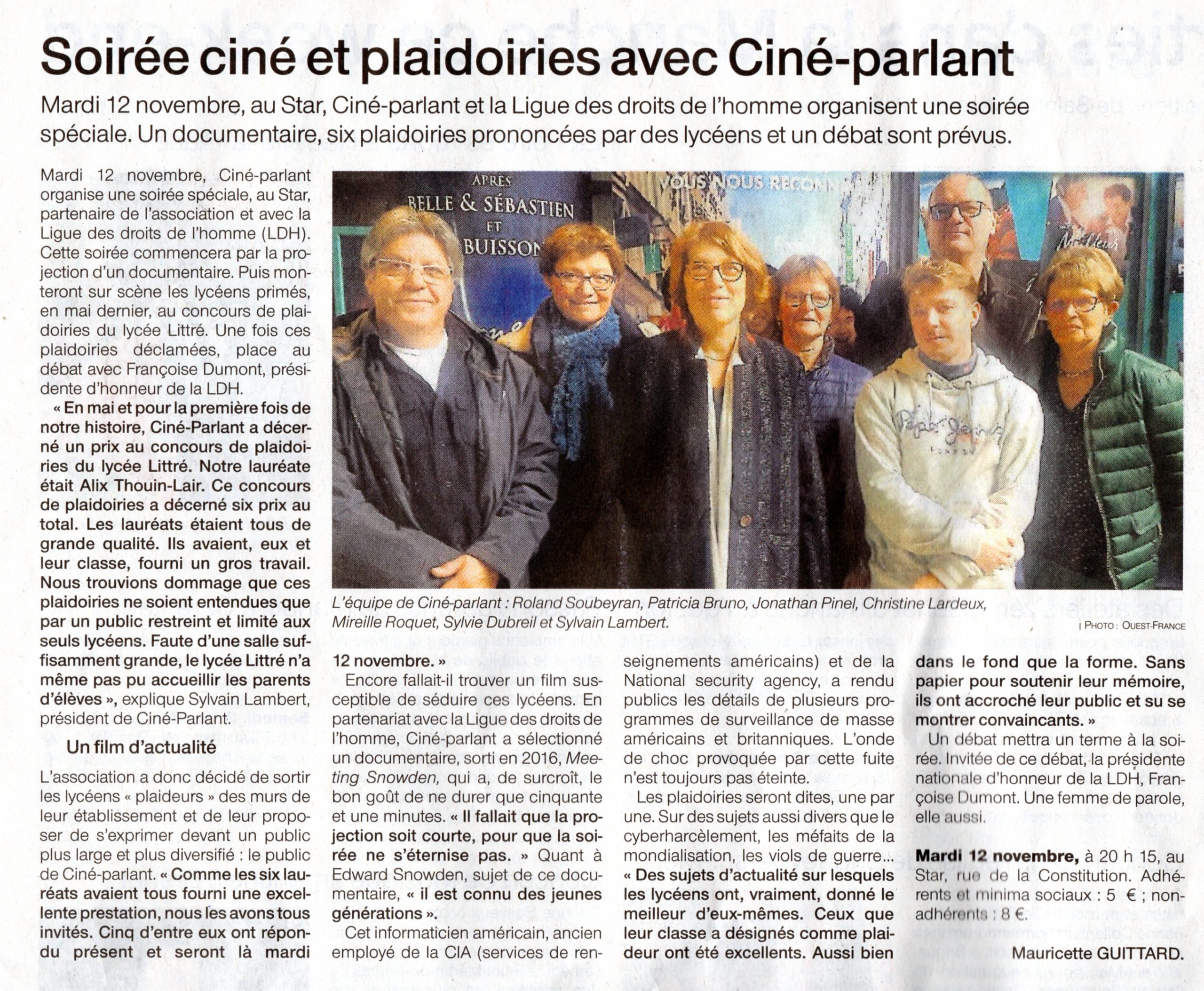 You are currently viewing Soirée ciné et plaidoiries avec Ciné-parlant
