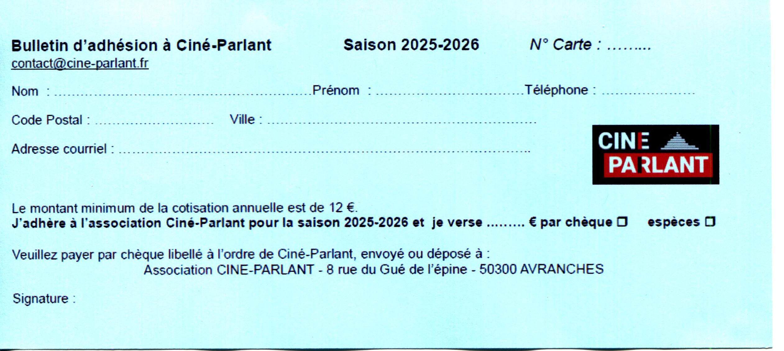 Bulletin adhésion CP 25-26